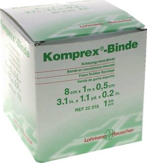 KOMPREX Schaumgummi Binde 8 cmx1 m Stärke 0