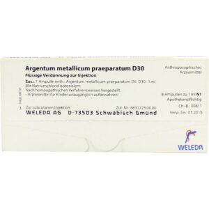 ARGENTUM METALLICUM praeparatum D 30 Ampullen