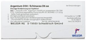 ARGENTUM D 30/ECHINACEA D 6 aa Ampullen