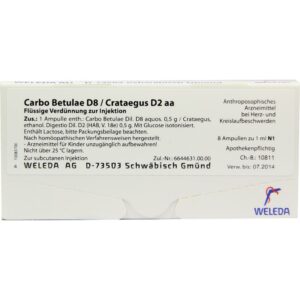 CARBO BETULAE D 8/Crataegus D 2 aa Ampullen