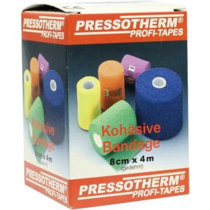 PRESSOTHERM Kohäsive Bandage 8 cmx4 m gelb