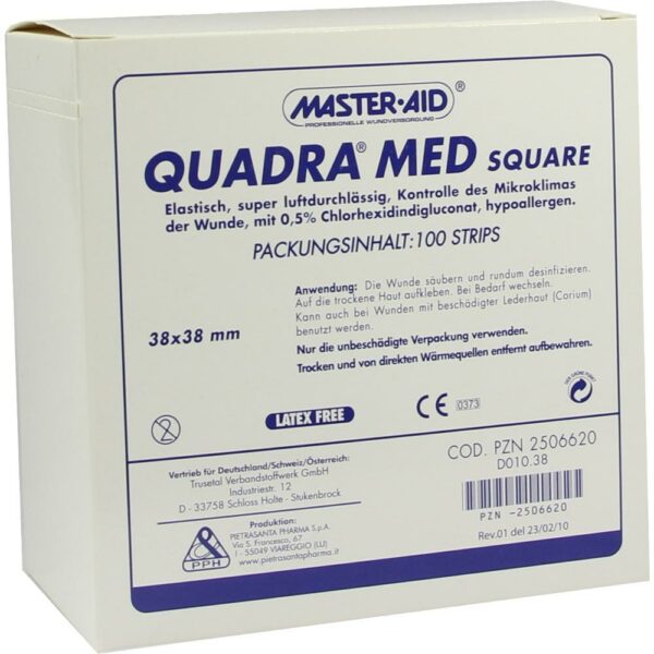 QUADRA MED square 38x38 mm Strips Master Aid