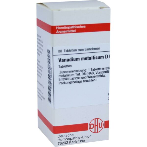 VANADIUM METALLICUM D 6 Tabletten