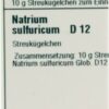 NATRIUM SULFURICUM D 12 Globuli