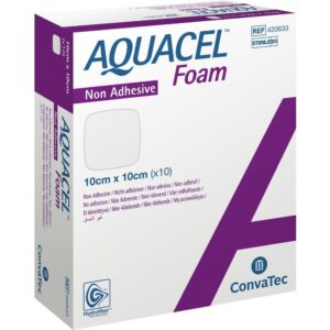 AQUACEL Foam nicht adhäsiv 10x10 cm Verband