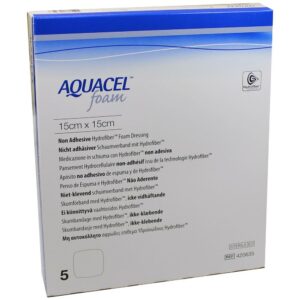 AQUACEL Foam nicht adhäsiv 15x15 cm Verband