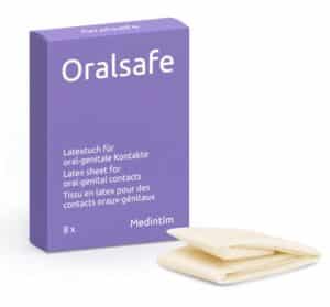 ORAL SAFE Latexschutztuch Erdbeere