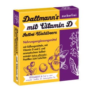 Dallmann's Salbei-Waldbeere Pastillen mit Vitamin D zuckerfrei