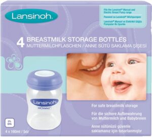 LANSINOH Muttermilchflaschen 160 ml Weithals