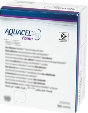 AQUACEL Ag Foam nicht adhäsiv 5x5 cm Verband