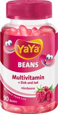 YAYA BEANS Himbeere Zink und Jod Kaudragees