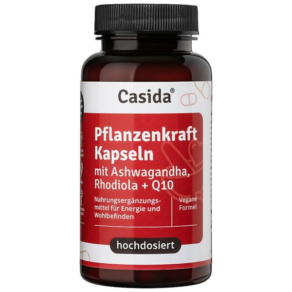 Casida Pflanzenkraft Kapseln mit Ashwagandha Rhodiola+Q10