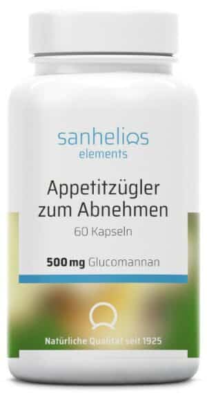 sanhelios erlements Appetitzügler zum Abnehmen 500mg Glucomannan