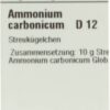 AMMONIUM CARBONICUM D 12 Globuli