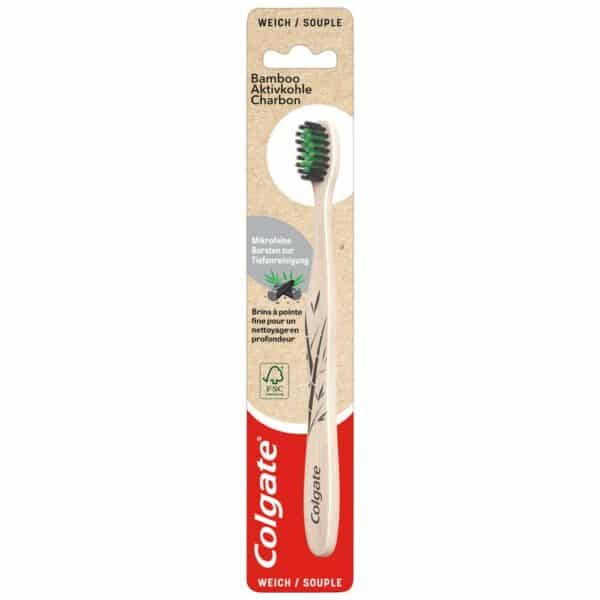 Colgate bamboo Aktivkohle Zahnbürste WEICH
