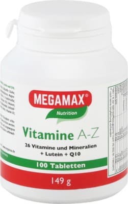 MEGAMAX Vitamine A-Z+Q10+Lutein Tabletten