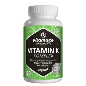 VITAMIN K1+K2 Komplex hochdosiert vegan