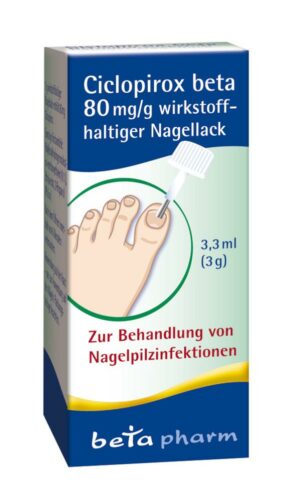 Cicloprox beta 80 mg/g wirkstoffhaltiger Nagellack