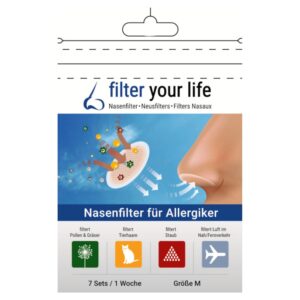 filter your life  Nasenfilter für Allergiker Größe M