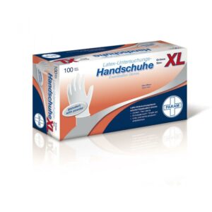 HANDSCHUHE Einmal Latex gepudert XL