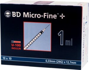 BD MICRO-FINE+ Insulinspritzen 1 ml U100 12