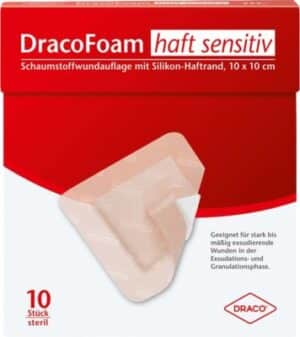 DRACOFOAM Haft sensitiv Schaumst.Wund.10x10 cm