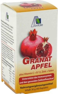 Avitale GRANATAPFEL 500 mg plus Vit.C+B12+Zink+Selen Kaps.