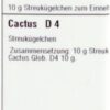 CACTUS D 4 Globuli
