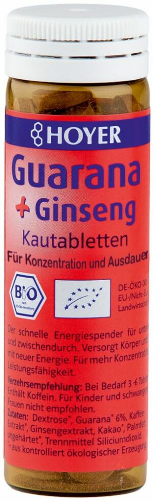 HOYER Guarana & Ginseng Kautabletten