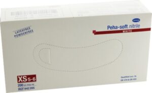 Peha-soft nitrile white Untersuchungshandschuhe unsteril puderfrei XS