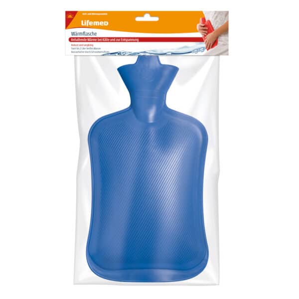 LifemeD Wärmflasche 2 L blau
