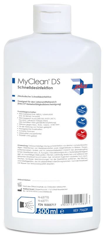 MYCLEAN DS Schnelldesinfektion neutral Serie plus