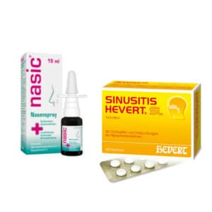 Sinusitis Hevert + nasic Nasenspray Set