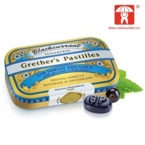 Grethers Pastilles Blackcurrant Silber Dose