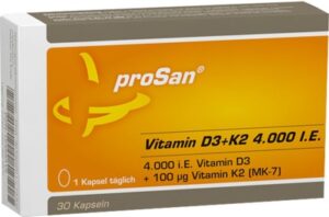 PROSAN Vitamin D3+K2 4.000 I.E. Kapseln