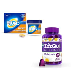 WICK ZzzQuil GUTE NACHT Melatonin Waldfruchtgeschmack + Bion 3 ENERGY Set