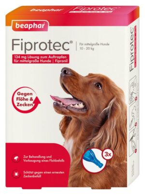 FIPROTEC 134 mg Lösung zum Auftropfen für mittelgroße Hunde
