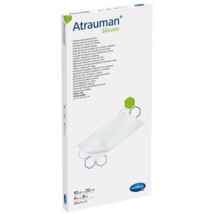 ATRAUMAN Silicone steril 10x20 cm Kompressen