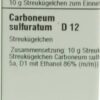 Carboneum sulfuratum D 12 Globuli