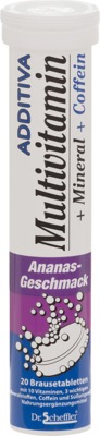 ADDITIVA Multivitamin + Mineral+ Coffein Ananasgeschmack