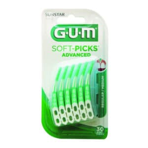 GUM Soft-Picks Advanced regular+Reise-Etui