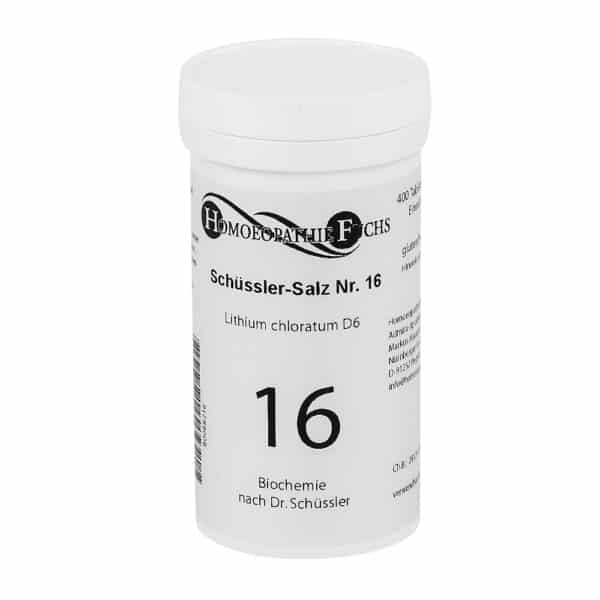 HOMOEOPATHIEFUCHS Schüssler-Salz Nummer 16 Lithium chloratum D6 Biochemie