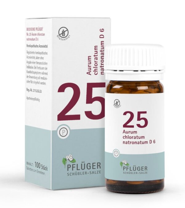 BIOCHEMIE Pflüger 25 Aurum chloratum natronatum D 6 Tabletten