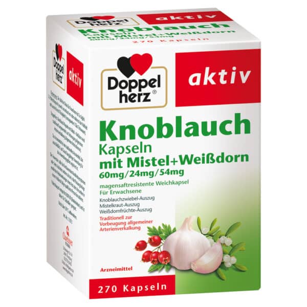 Doppelherz aktiv Knoblauch Kapseln mit Mistel + Weißdorn