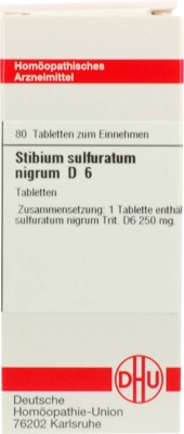 STIBIUM SULFURATUM NIGRUM D 6 Tabletten