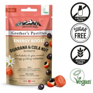 Grether's Pastilles SWISS HERBS ENERGY BOOST Guarana & Cola Nut