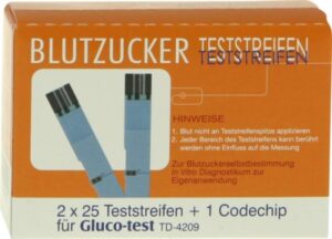 GLUCO TEST Blutzuckerteststreifen