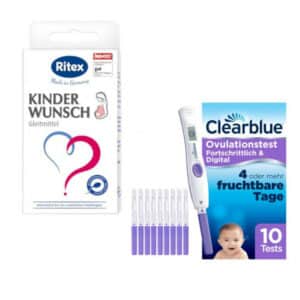 RITEX Kinderwunsch Gleitgel + CLEARBLUE Ovulationstest Set